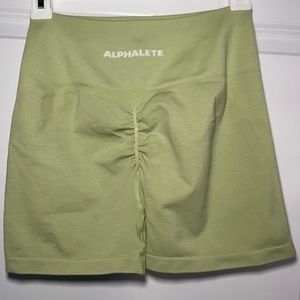 Light green Alphalete Amplify Shorts